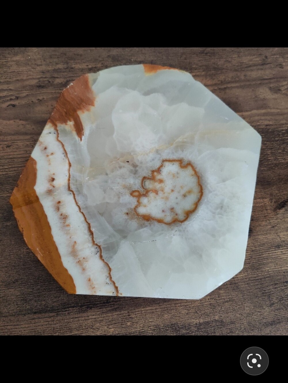 Large Vintage 1970s Banded Onyx Ashtray